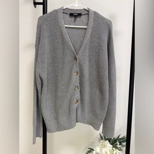 HUDSON Los Angeles | 🩶 Gray Knit Button Cardigan Women’s Sweater | Size L 🩶